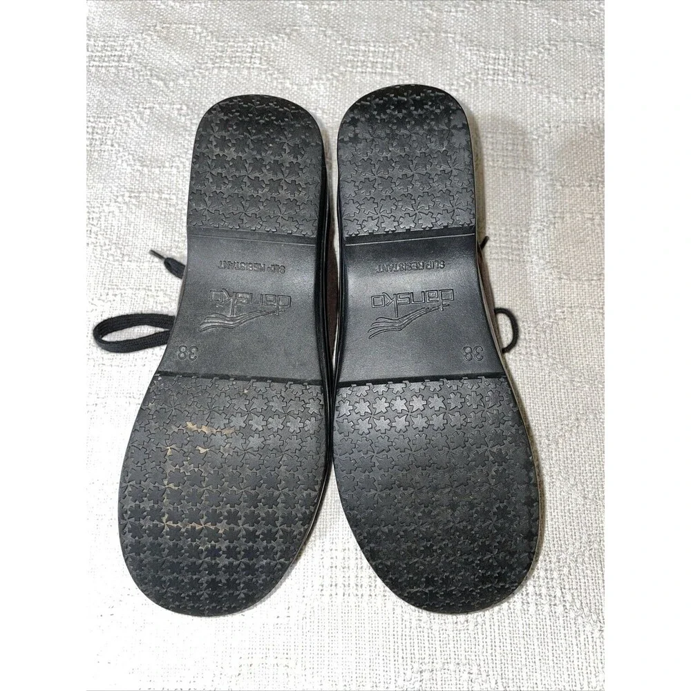 Dansko Vegan Women’s Nursing Shoes Size 38 U.S. 7 M Brown Fabric Hospital Clinic